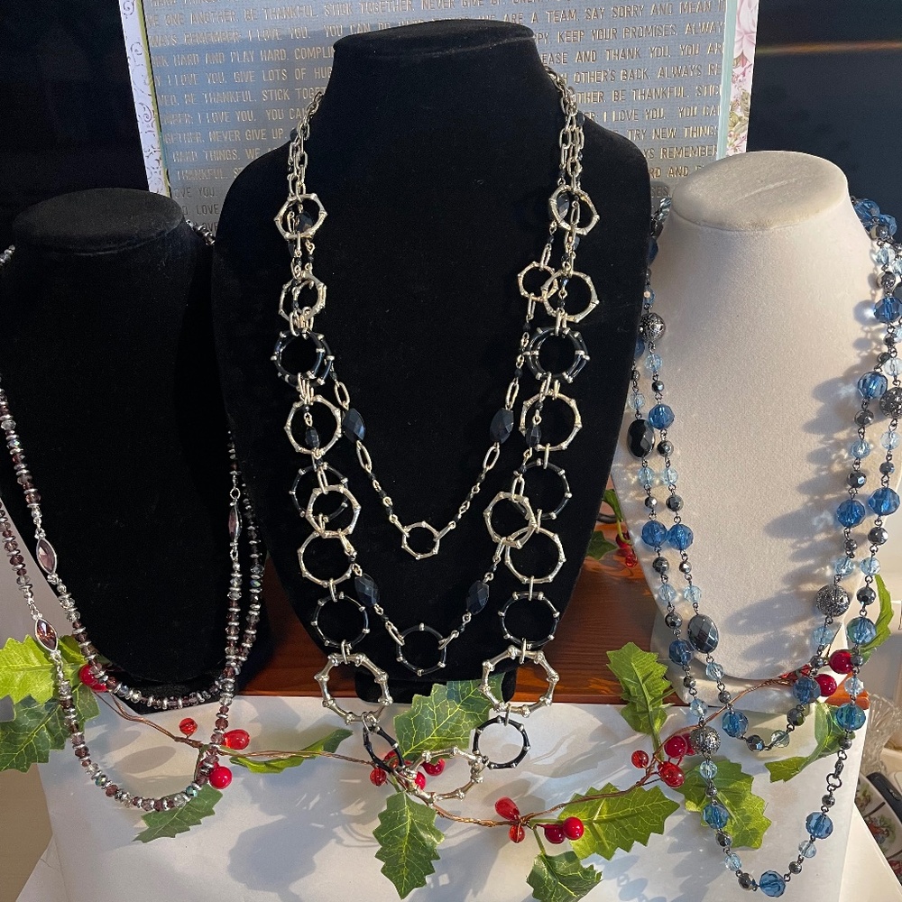 White House Black Market Jewelry Lot- 3 Beautiful Necklaces